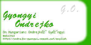 gyongyi ondrejko business card